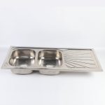 Évier de Cuisine Double Bac avec Égouttoir – Acier Inoxydable Robuste – Image 2