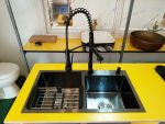 Évier double bac "Gourmet Black" – Design cuisine americaine + robinet GM
