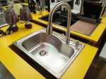évier encastrable 1 bac en Acier Inoxydable + ROBINET MITIGEUR Extractible– Design Moderne – Image 3