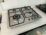 Plaque de cuisson gaz 4 feux en acier inoxydable