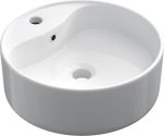 Vasque à poser ronde en céramique blanche