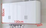 Meuble mural de cuisine blanc – 120 x 60 x 30 cm