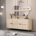 Salle à manger complète Beige-Dorée – Image 3