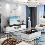 Salle à manger complète Cristal Blanc-Noir – Image 3