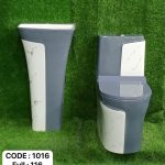 Ensemble sanitaire design avec lavabo colonne