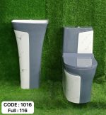 Ensemble sanitaire design avec lavabo colonne