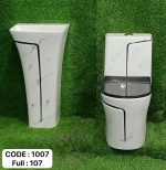 Ensemble sanitaire design avec lavabo colonne – Image 2