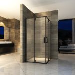Cabine de douche carrée 90 × 90 × 195 cm – Réf 20782
