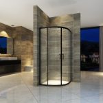 Cabine de douche quart de cercle 90 × 90 × 195 cm – Réf 20785