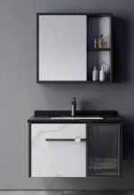 ensemble meuble lavabo suspendu avec armoire miroir