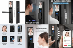Serrure Intelligente avec Reconnaissance Faciale 3D & Interphone Vidéo – Image 2