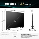 Téléviseur Hisense 50’’ Smart TV UHD 4K VIDAA – Modèle 50A6N – Image 2