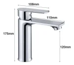 Robinet mitigeur lavabo chromé vstar – Image 2