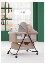 Berceau Pliable Bébé avec Moustiquaire & Matelas – Image 5