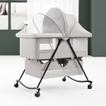 Berceau Pliable Bébé avec Moustiquaire & Matelas – Image 2