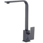 Mitigeur de cuisine noir mat – Robinet moderne à bec haut design – Image 2