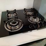 Plaque de Cuisson à Gaz 4 Feux en Acier Inoxydable NOIR