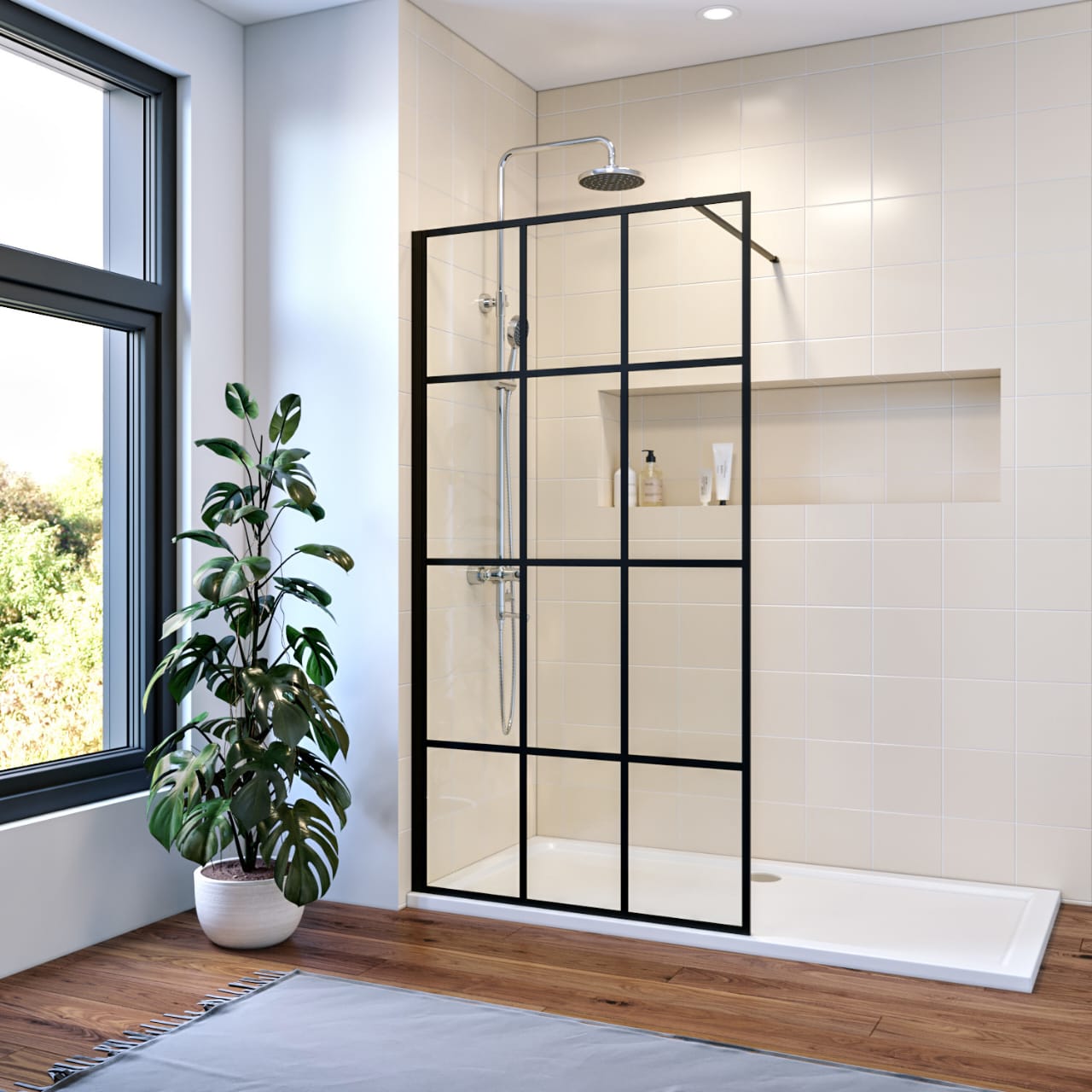 Paroi de douche dksoles Paroi de douche 200 × 100 cm – Image 1